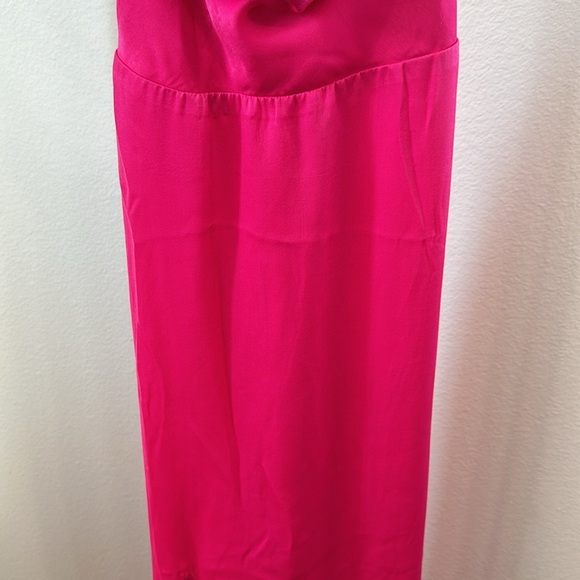 Show Me Your MuMu hot pink Winslet cowl neck slip gown size large - Picture 5 of 16